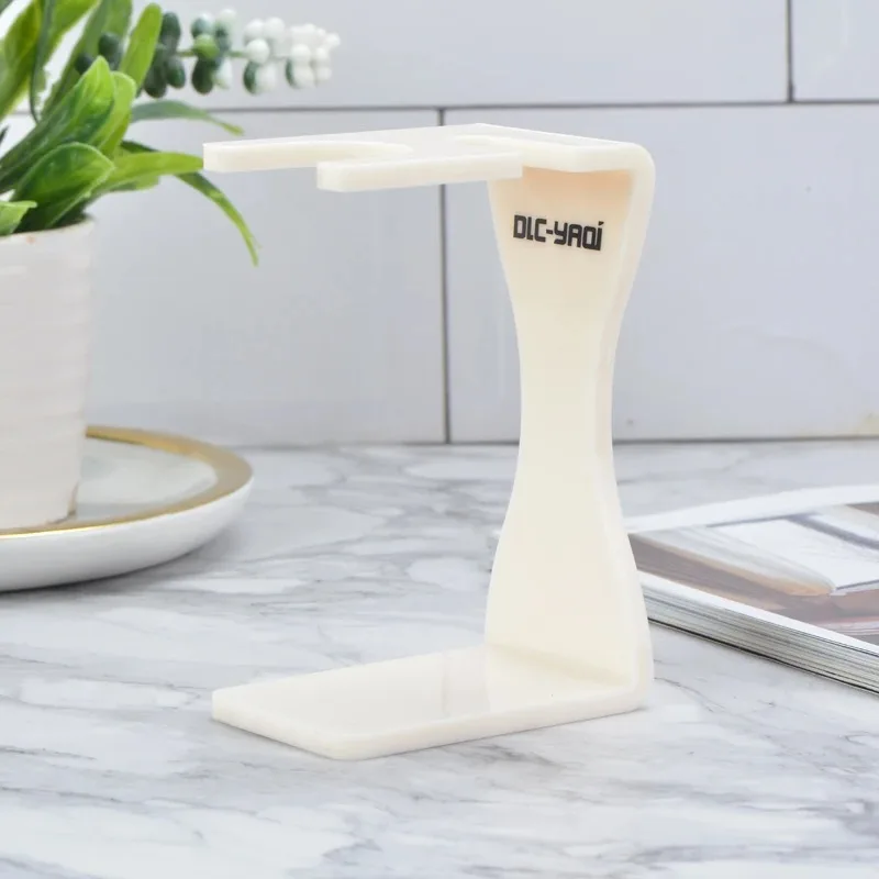 YAQI مجموعة فرشاة حلاقة ذات لون أبيض كريمي رخيصة وحامل ماكينة الحلاقة #3