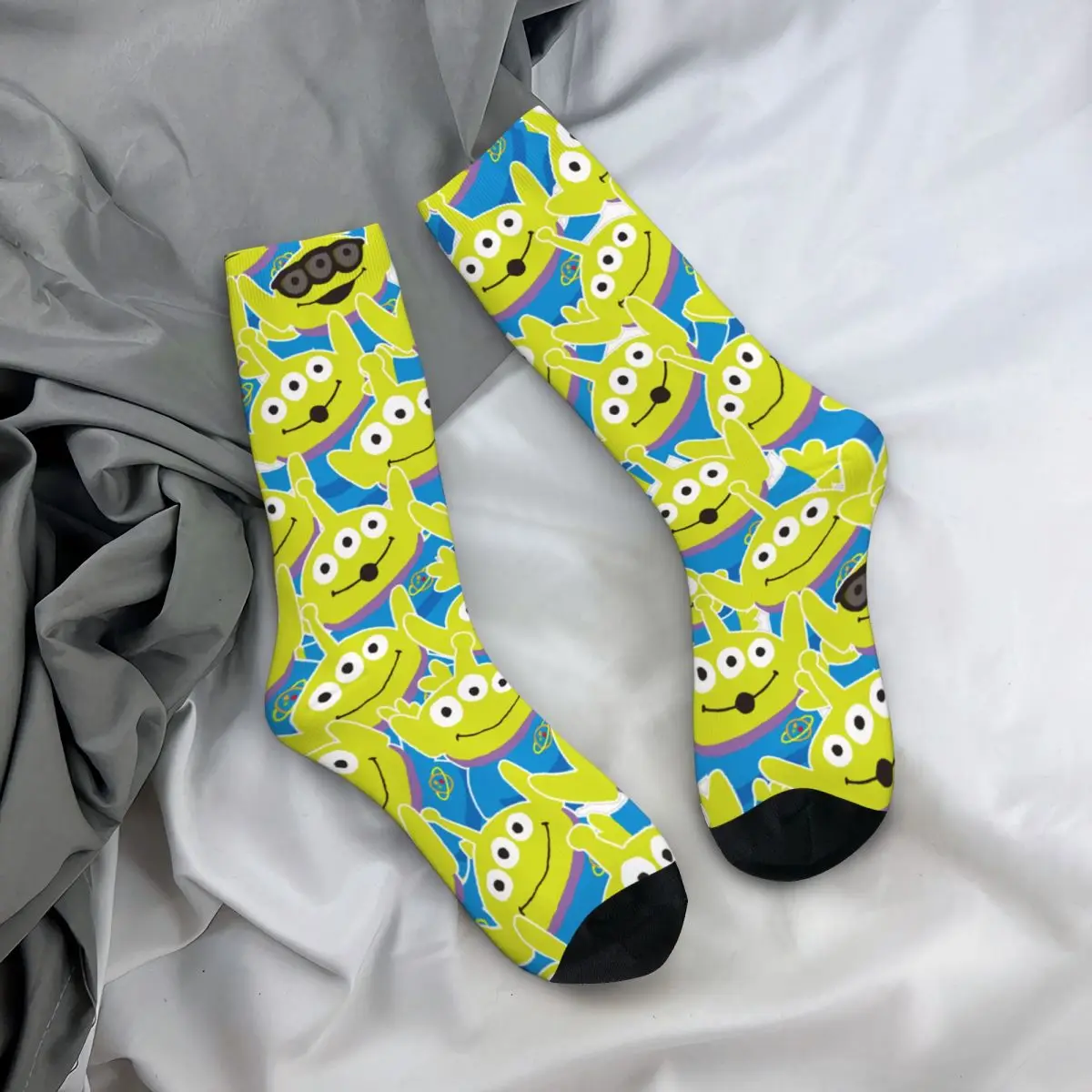 New Men\'s Socks Novelty Toy Story Little Green Men Alien Sock Graphic Women\'s Socks Spring Summer Autumn Winter