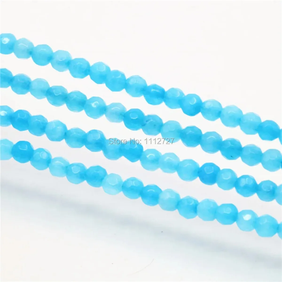 4mm Skyblue Accessories Amazonite Crafts Loose Beads Round DIY Semi Finished Stones Faceted Jewelry Making Design 15inch Gifts