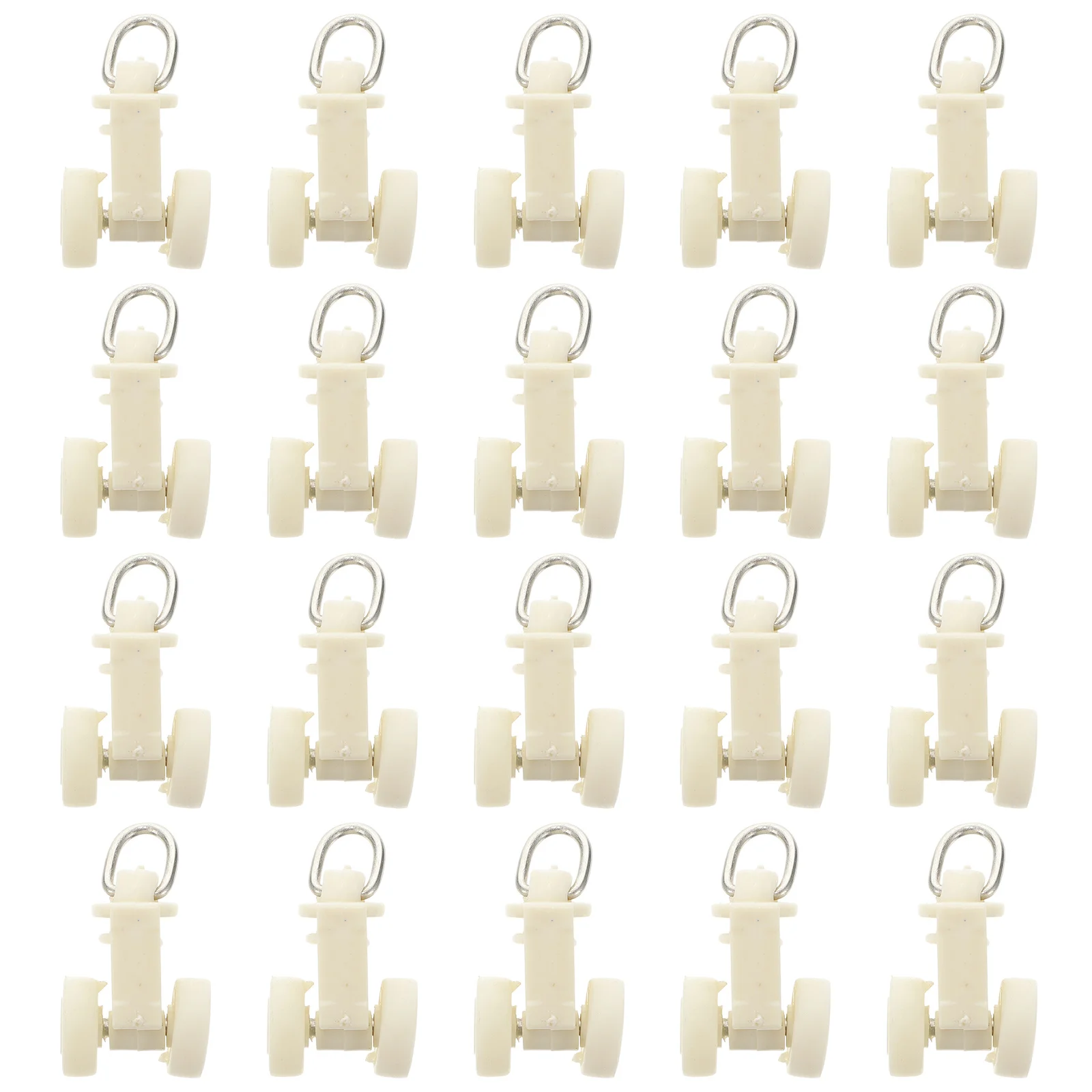 20 قطعة بكرات مسار الستار البلاستيك انزلاق عجلة السلس الكرة هوك الأسطوانة للمنزل مكتب غرفة نوم نافذة خزانة الأبواب مستقيم