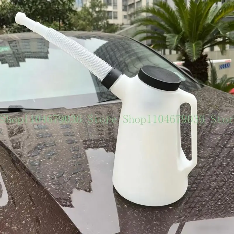 652F Motorcycle Oil Filler Bottle With Precise Spout Plastic Construction Black Color