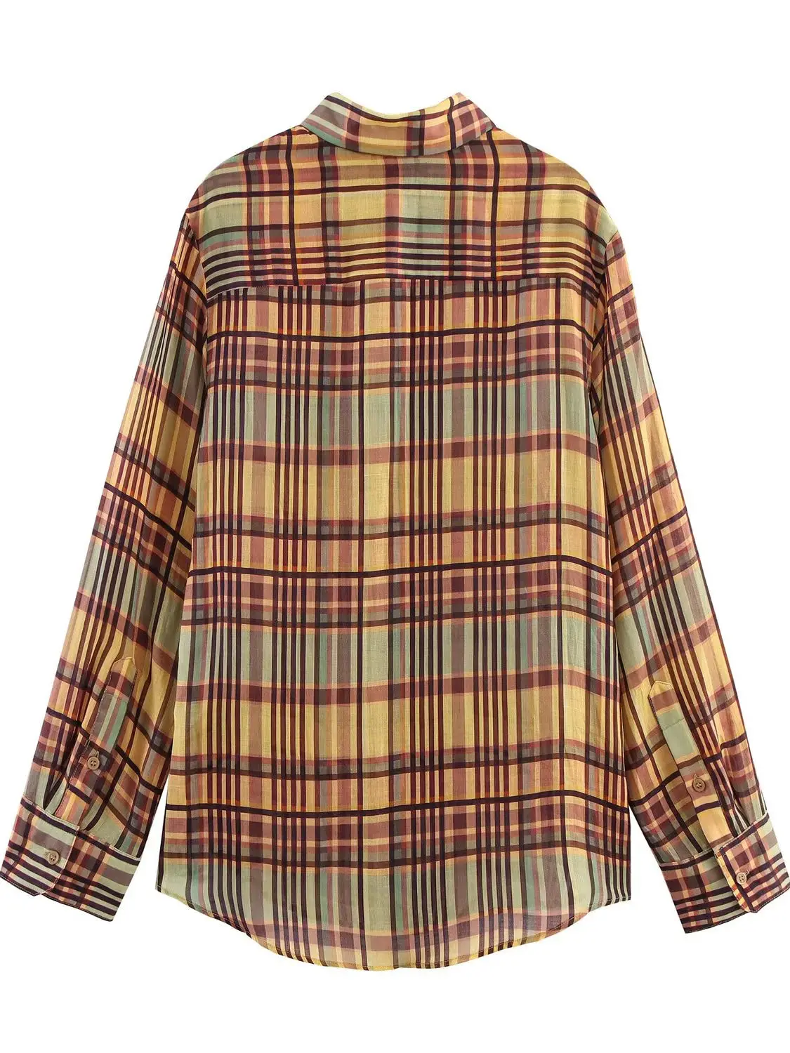 Rétro Sle femme longue Sve lin irt Protection solaire Plaid vêtements d'extérieur coupe ample pur coton régulier Sve