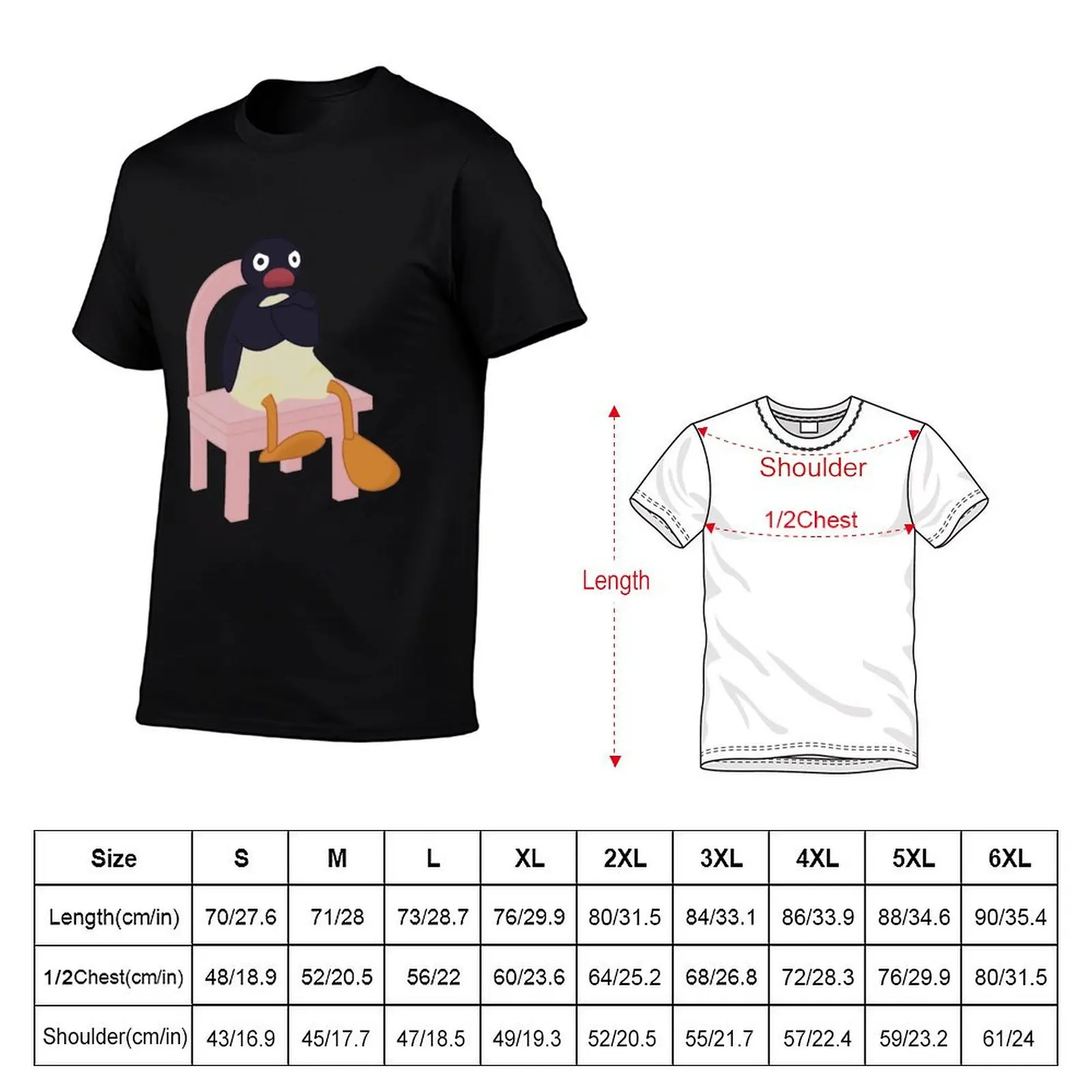 grumpy pingu T-Shirt t shirts for man slim fit man t shirt graphic t shirt man designer T-Shirt
