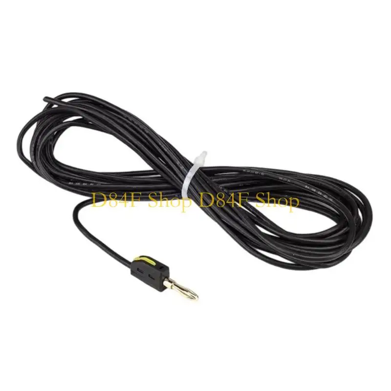D84F 4mm Safety Banana Plugs Test Leads with Silicone Wire 5m Banana Plugs To Plugs Test Cable for Multimeter Electrical Testing