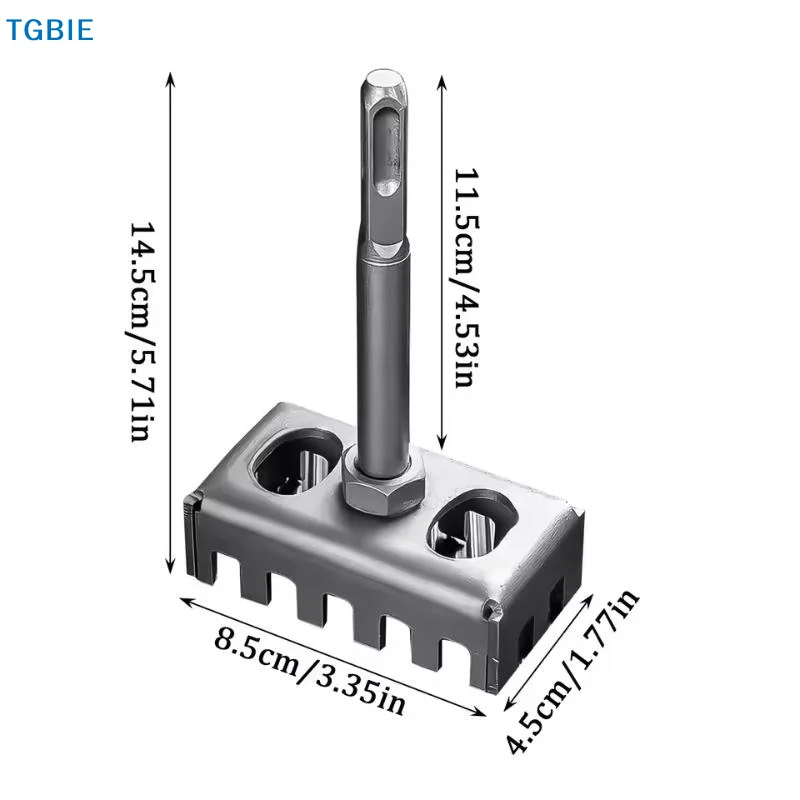 

[TL]【TL】Square Drill Hole Opener Electric Hammer Hole Expansion Plumber Electrician Wall Slotting Installation Socket Tool