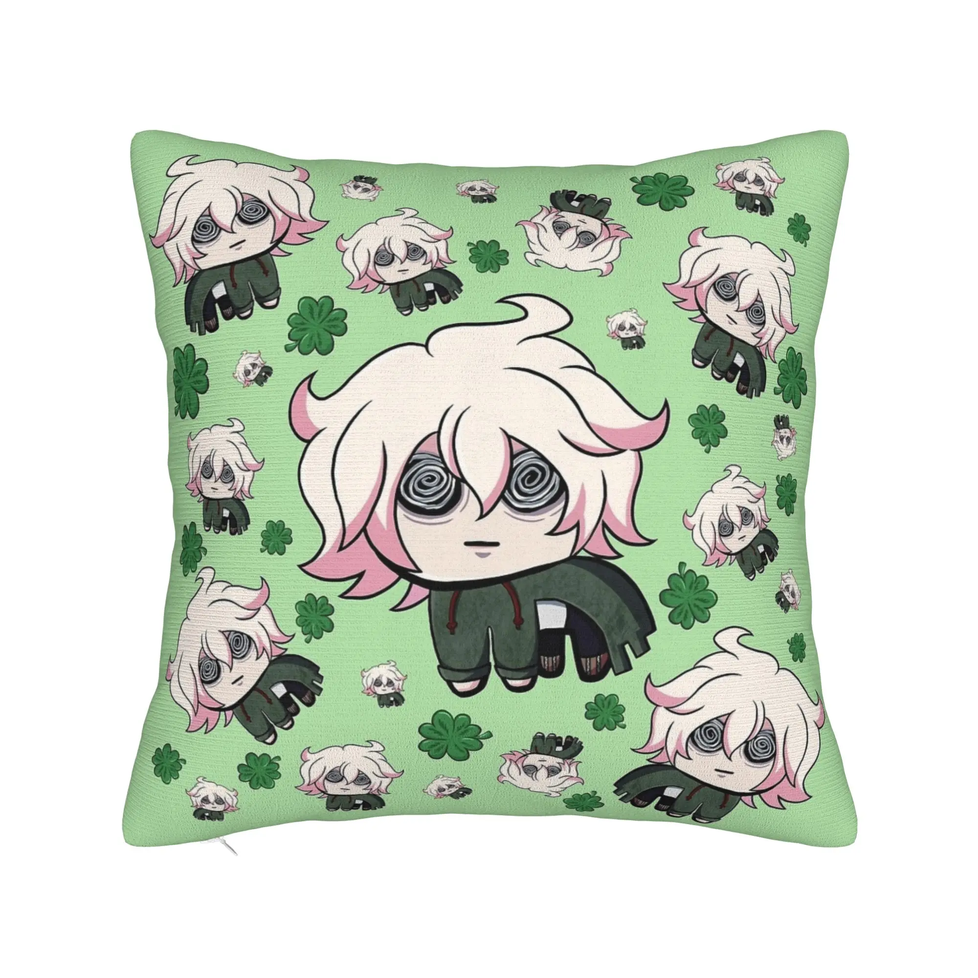 Nagito Komaeda Anime Pillowcase Printing Cushion Cover Decorations Throw Pillow Case Cover Home Square