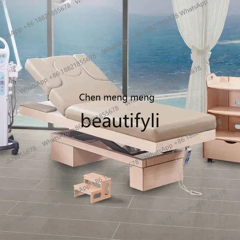 cn8350 ss New High-end electric beauty bed multi-functional SPA massage bed solid wood health treatment bed s8350