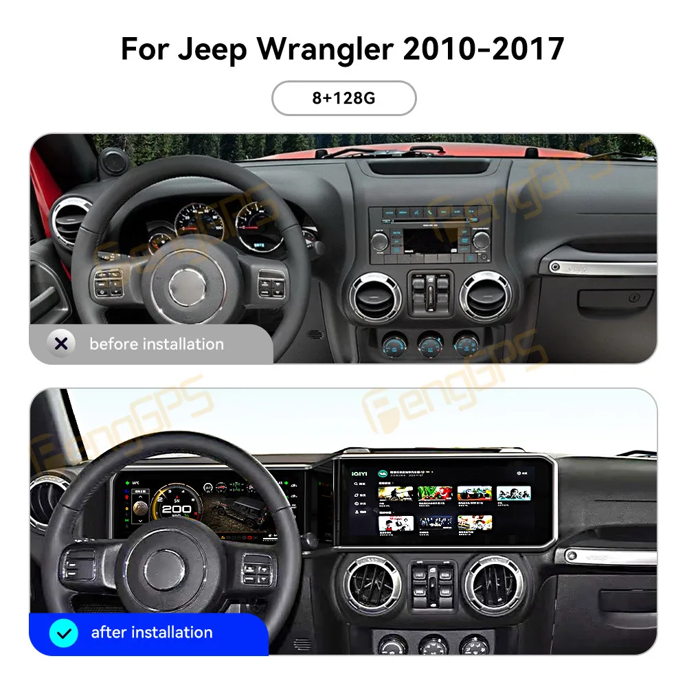Touch Screen Car Radio For Jeep Wrangler 2010-2017 Android GPS Automotive Multimedia Auto Radio Stereo Receiver Head Unit