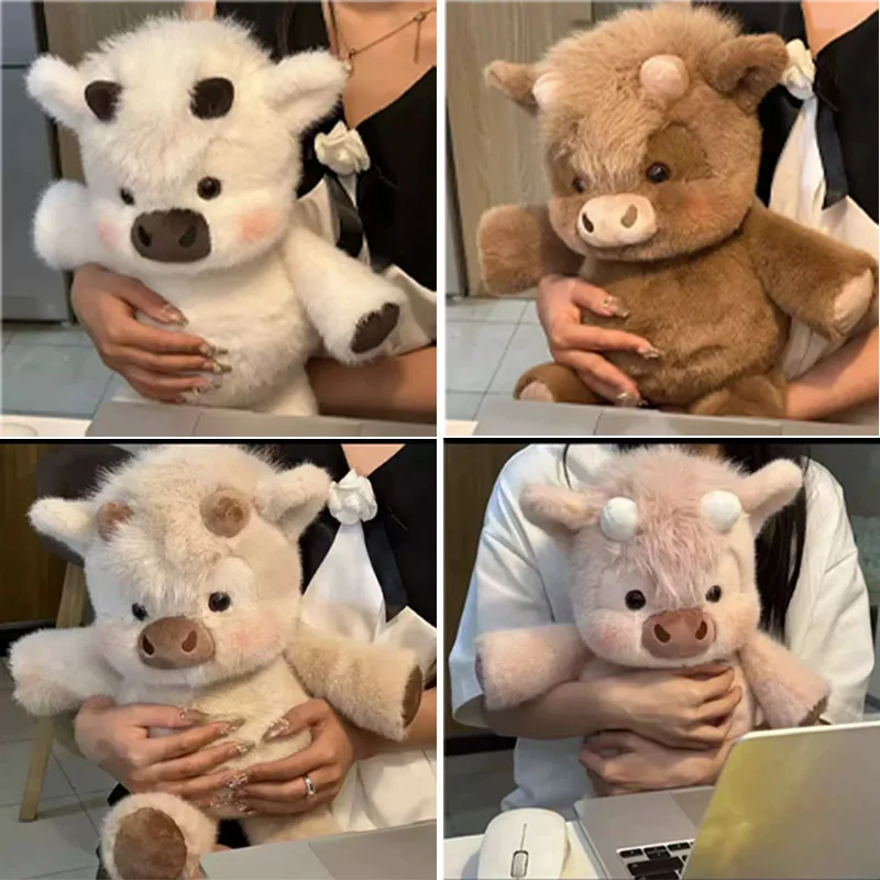 Adorable Peluche Vache des Highlands 45/65cm, Jouet en Peluche Vache Courante à Câliner, Fabriquée en Tissu Doux de Qualité Supérieure, Compagnon Apaisant