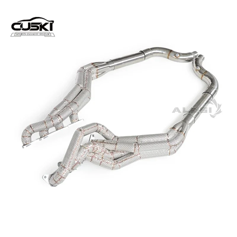 

Suitable for Ford Mustang 5.0L 2015-2024 car exhaust modification with stainless steel ductless manifold and downspout