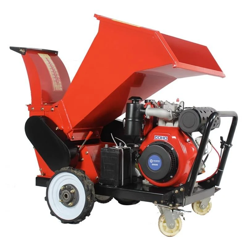 Orchard Tree Branch Shredder Fruit Grape Diesel Wood Shredder Agricultural Machinery Tool Equipment Electric Oil Mix