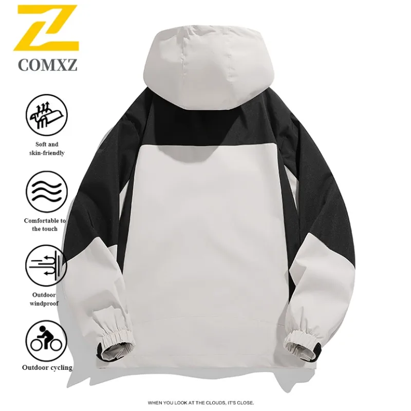 2025 Giacca a vento stile lavoro da uomo nuova Coppia Giacca da trekking impermeabile Cappotto da esterno Antivento Tech PolarCore Escursione da campeggio