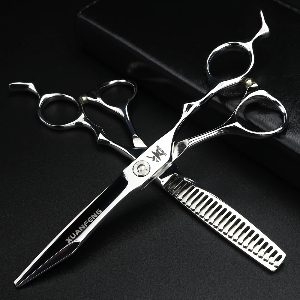 XUANFENG 6 inch JP440C Steel Hairdresser's Scissors, Hair Salon Styling Tools, Cutting Scissors and Thinning Scissors