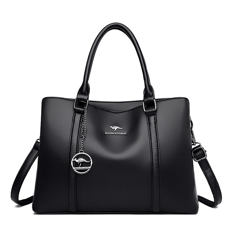 

2025 New Multi Pocket Women's Handbags High Quality Soft Leather Female Shoulder Bag Luxury Designer Girl Tote Bolsas Sac A Main