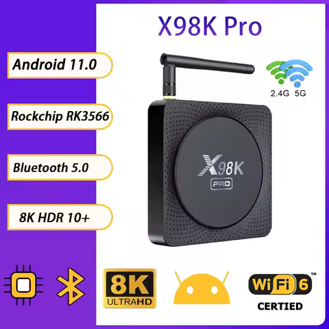X98K PRO TV Box Android 11.0 Rockchip RK3566 1000M LAN 4K 8K BT 4GB 32GB Dual Wifi Media Player Smart Set Top Box