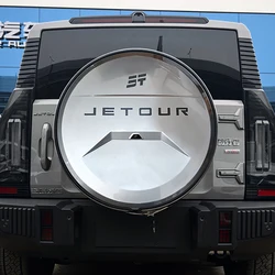 Modified Spare Tire Cover ABS + Stainless Steel Spare Wheel Cover For Chery Jetour Traveler Car 4x4 Exterior Styling Accessories