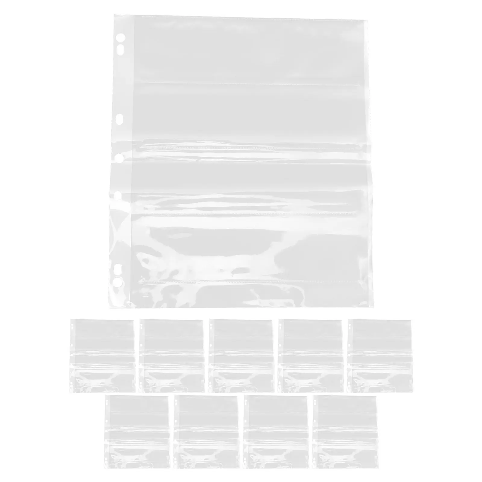 

10Pcs Negative Film Sleeves Waterproof Document Pouch Flat Film Sleeves for Photo Negatives Slides Archival Photo Holders