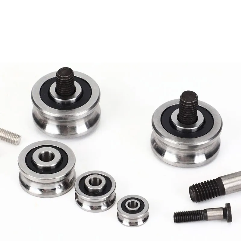 SG10 SG15 SG20 SG25 SG66 M4 M5 M6 M8Screw Bolts Bearing U-groove Track Guide Roller Bearing Textile Machine Pulley Bearings 5set