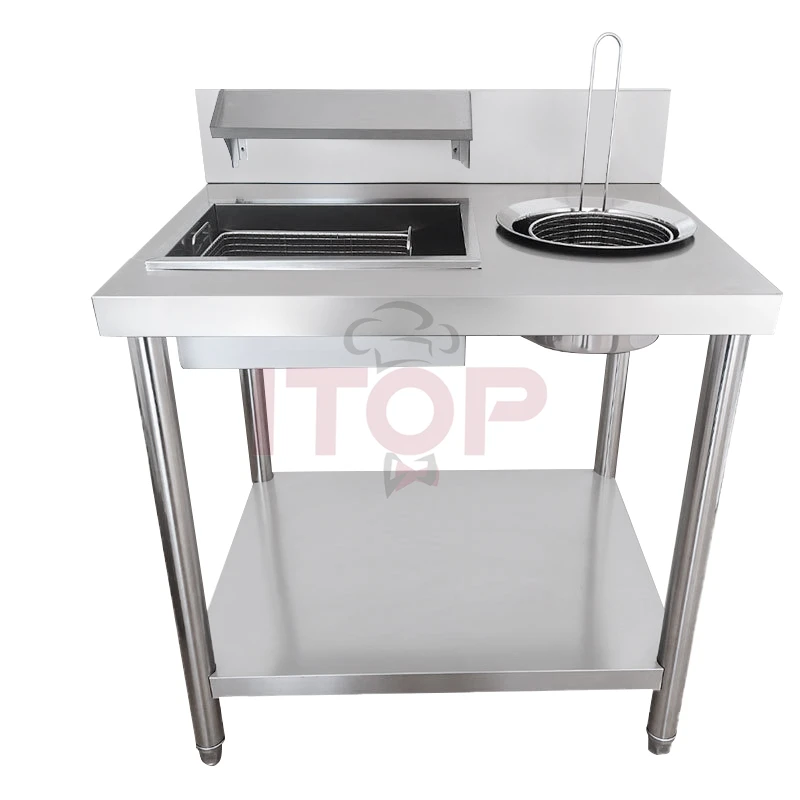 

Work Table Fast Food Catering Equipment Chicken Manual Powder Coating Table 1m Wrapping Powder Table