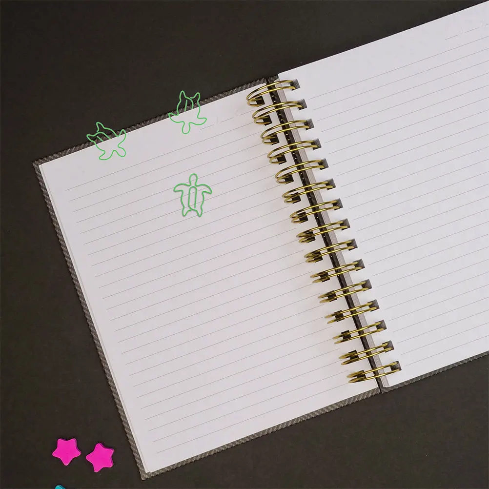 

120Pcs Sea Turtle Paperclips Metal Animal Shaped Clips Desk Accessories File Organizers Nonslip Turtle Paperclips