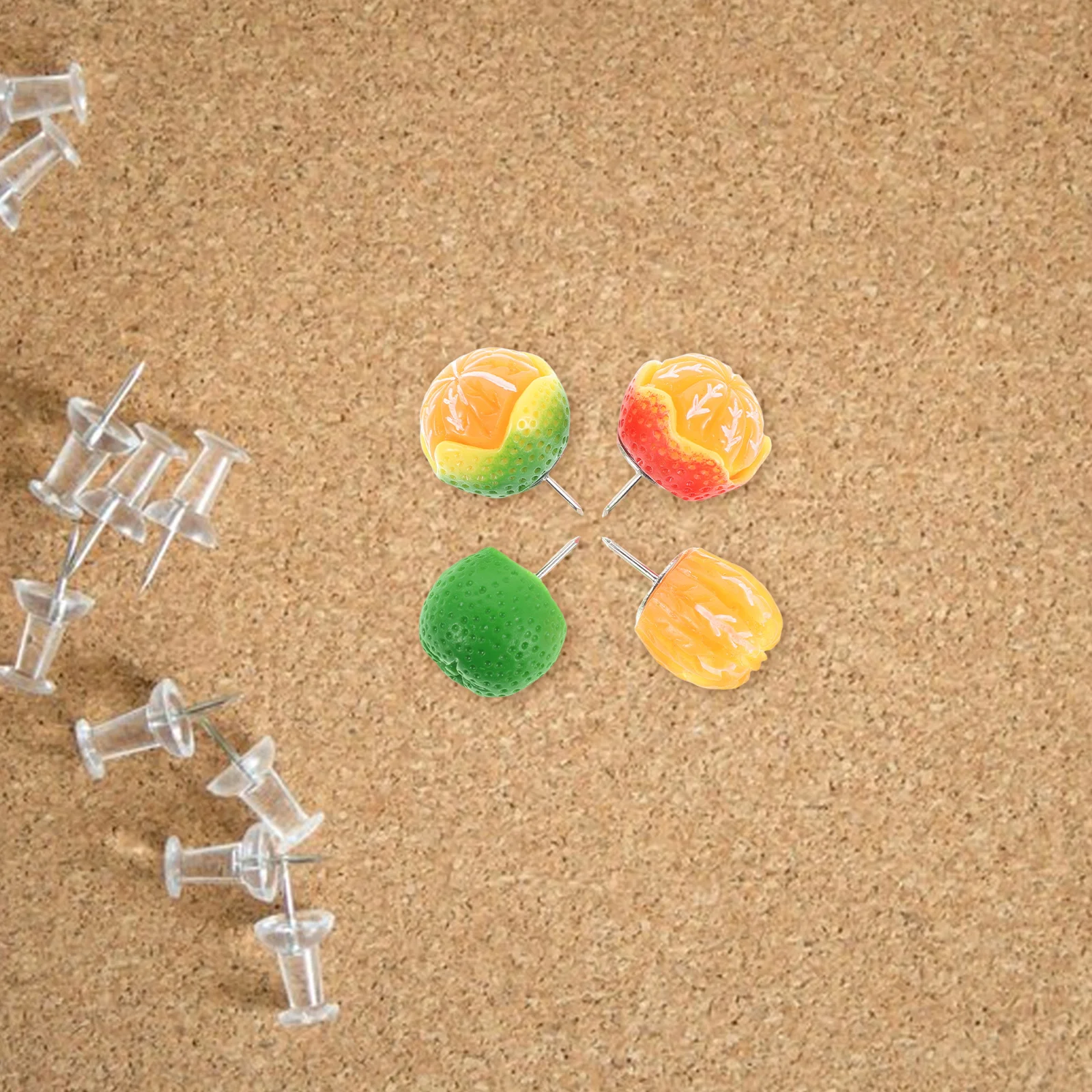 Поддельные кнопки с фруктами