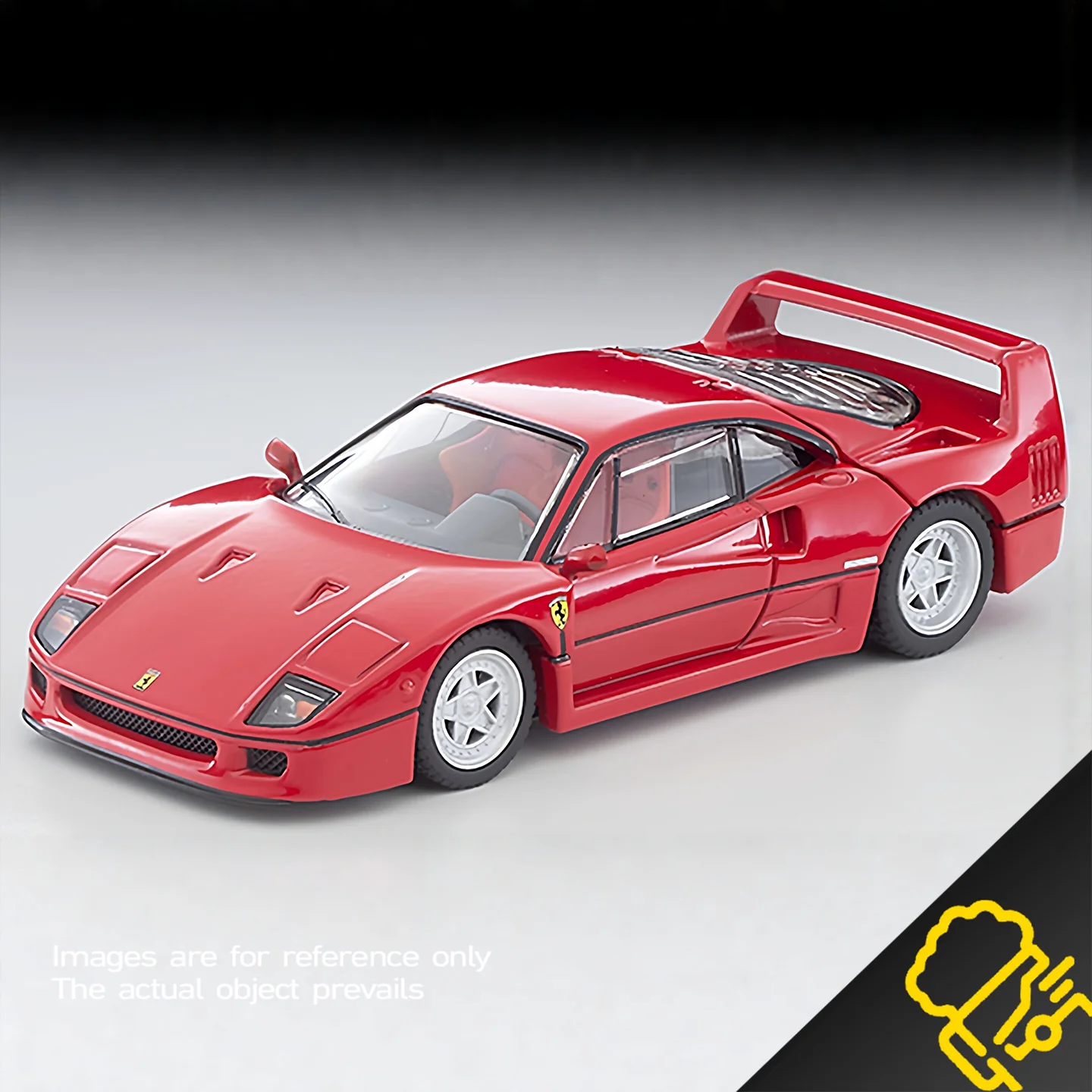 In stock 1:64 F40 1989 model alloy replica car model, boy toy gift, room collection statue