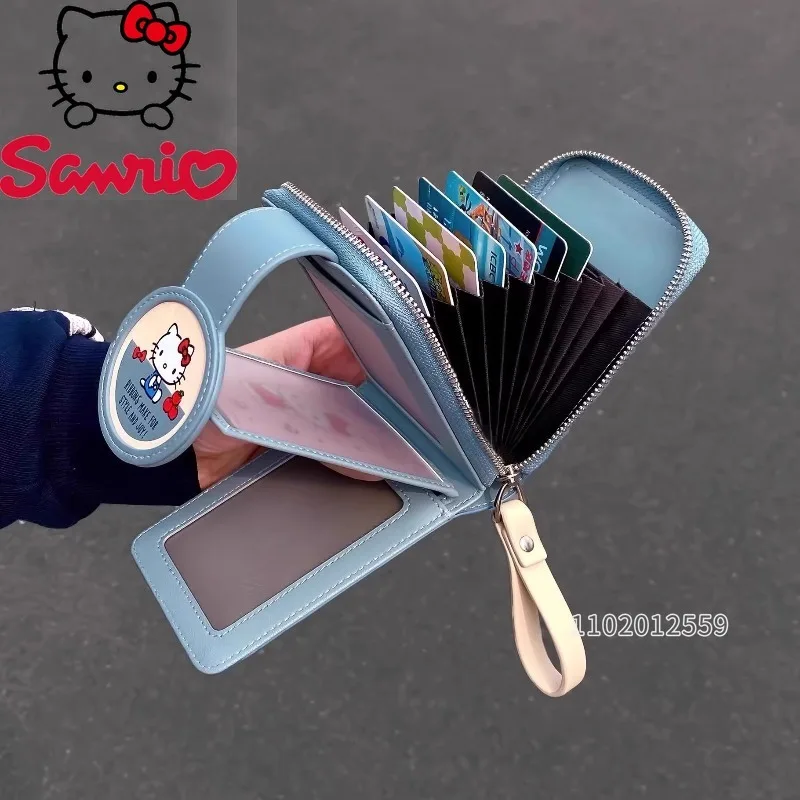  Hello Kitty New Women Card Holder Large Capacity Cartoon ID Holder Cartoon Fashion Luxury Brand Card Holder High Quality