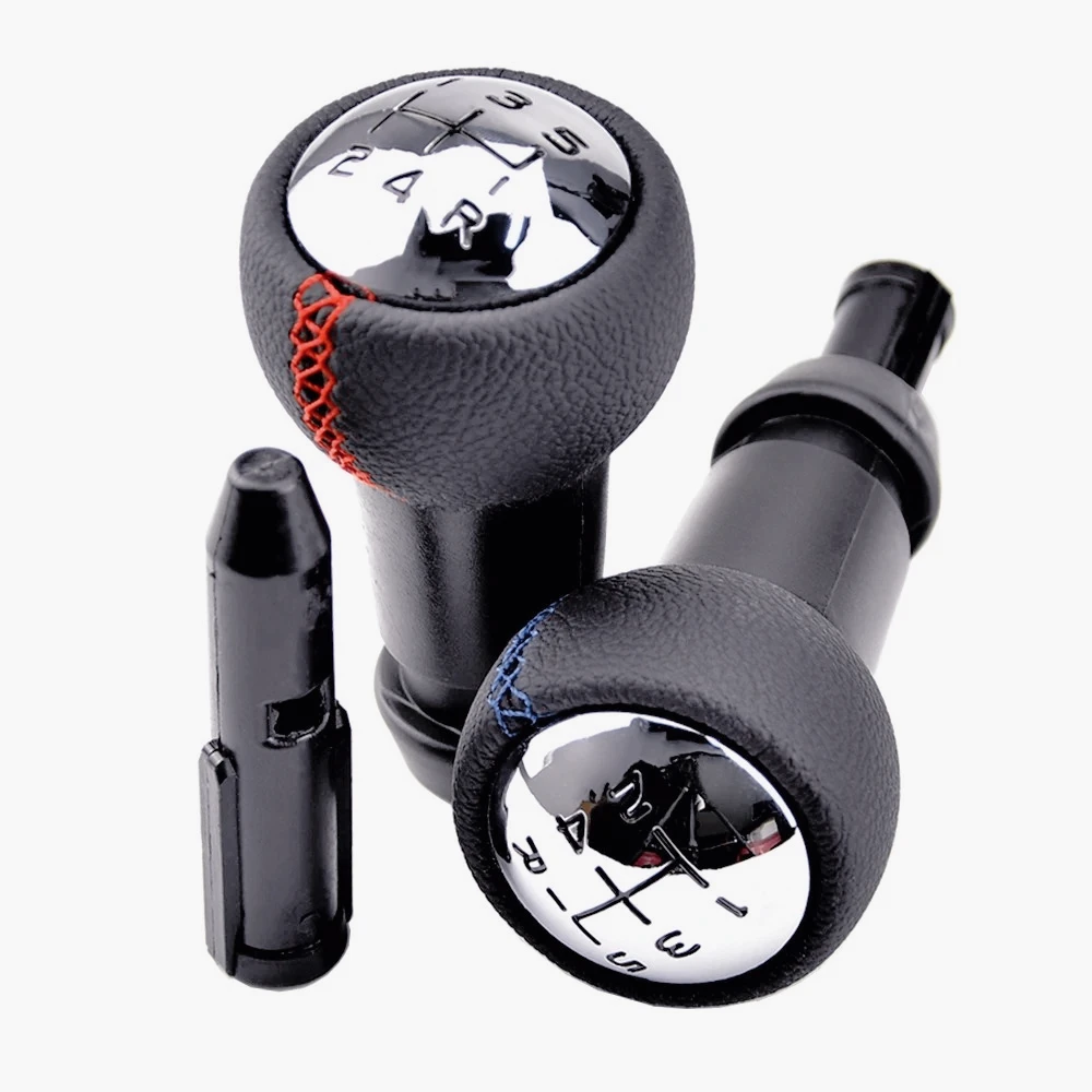 ZC-Leather Gear Shift Knob Hand Speed Pen for Peugeot 106 107 205 206 207 306 307 308 309 405 406 407 508 605 607 Citroen C1 C3
