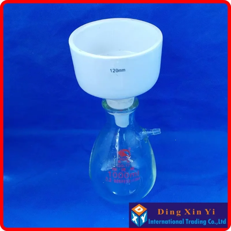 1000ml Suction Flask+120mm Buchner Funnel, Filtration Buchner Funnel Kit, With Heavy Wall Glass Flask, Laboratory Chemistry