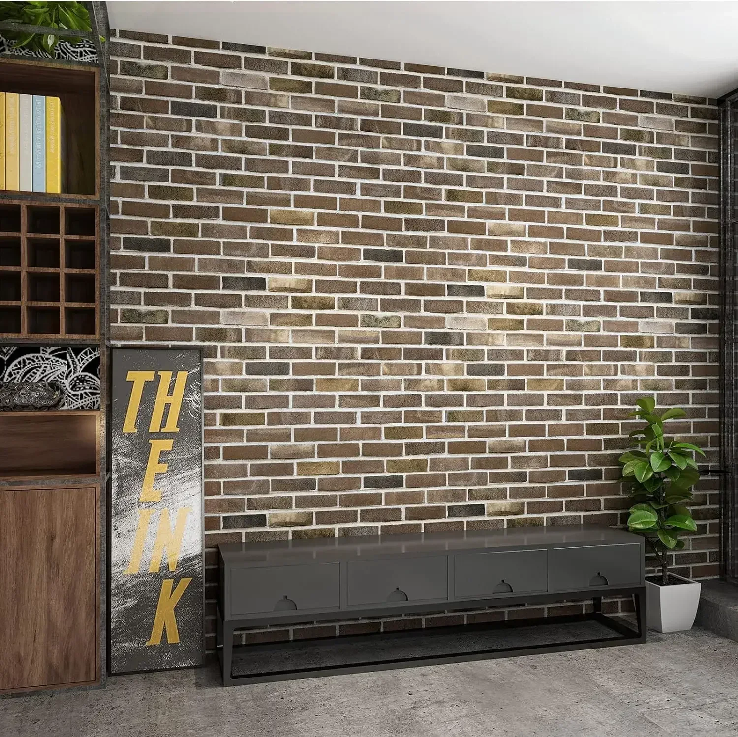 Art3d 20-Pack105 Sq.Ft Faux Brick 3D Panele ścienne Peel and Stick w kolorze szaro-brązowym, samoprzylepna wodoodporna pianka