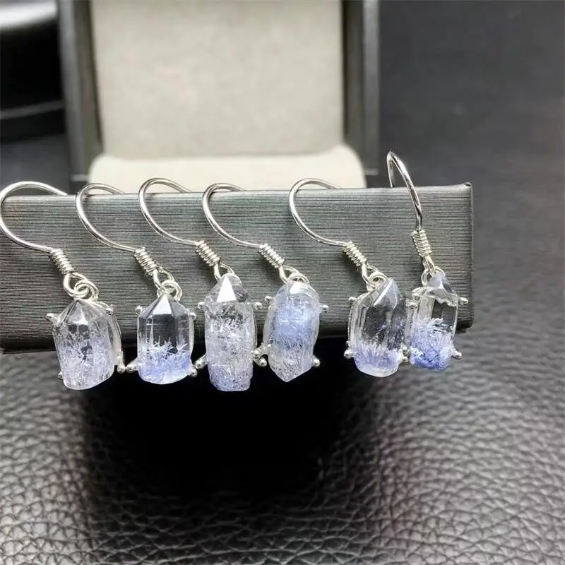 S925 Natural Dumortierite Eardrop Women's Earrings Simple Fashion Jewelry