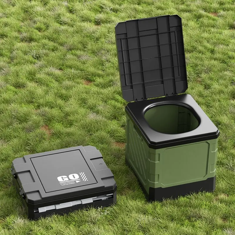 Toilette de voiture pliable et portable, indispensable pour les voyages, camping, pour adultes et enfants, idéale pour les voyages autonomes.