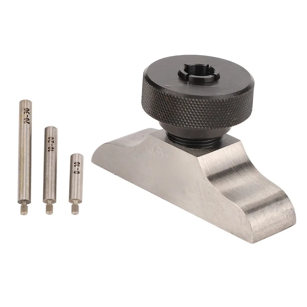 Stainless Steel Depth Dial Indicator Base Threaded Knob 63x17mm Depth Micrometer Stand Stable Clamping Depth Gauge Holder DIY