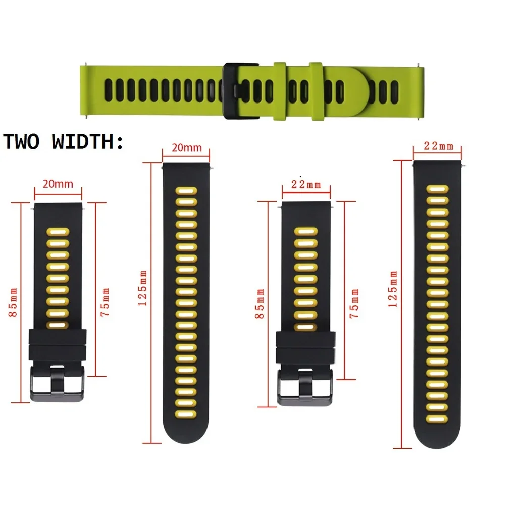 Cinturino in silicone 20mm 22mm per Huami Amazfit GTR Mini 2 3 4 42mm 47mm GTR2 GTR 2E GTR4 GTR3 Pro cinturino traspirante