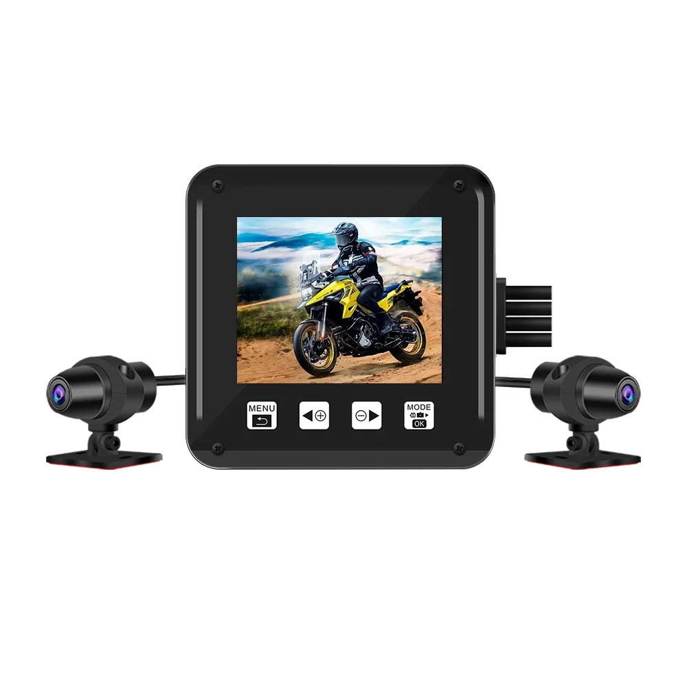 

B6P Night Vision Dual 1080P lens Waterproof WiFi Motorcycle DVR Dashcam with 2.0'' IPS screen for ATV UTV Street Motor bike