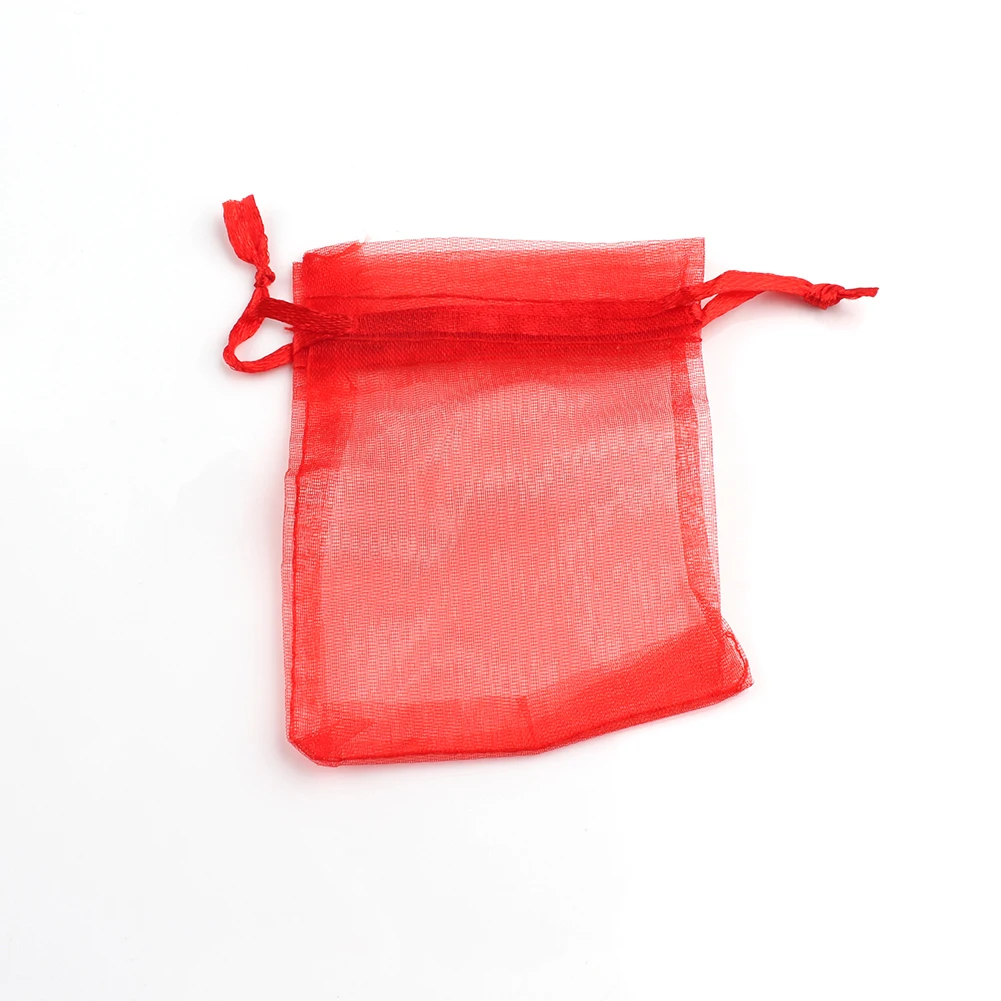 50pcs Adjustable Drawstring Organza Bags for Jewelry Packaging