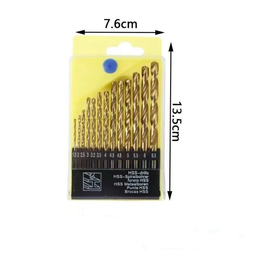 Multi-Purpose Twist Drill Bits Precision 1.5-6.5mm 13Pcs Masonry Drill Bits Professional Grade Impact Quick Change Drill Kit