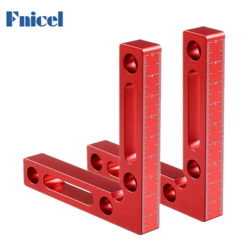 1/2pc 90 Degree Positioning Square Right Angle Clamp Aluminum L Block W/ Scale Woodworking Clamp Tool for Box Drawer