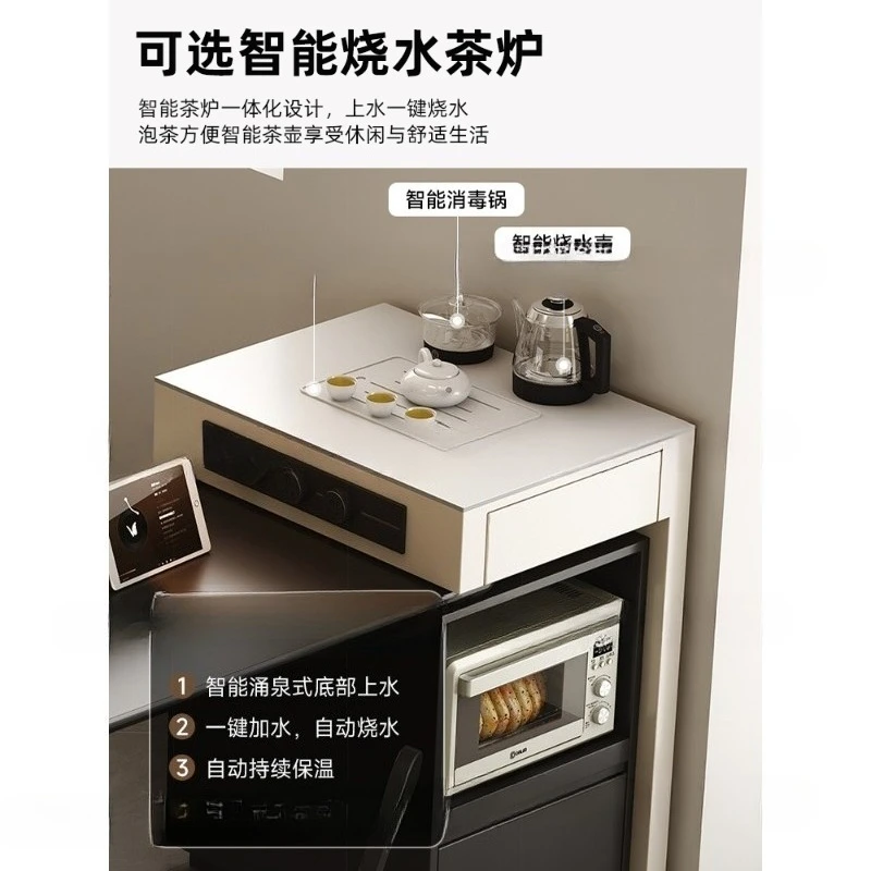 Island table integrated household retractable multi-function square and round dual-purpose small apartment storage simple