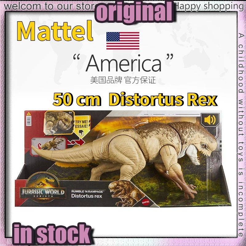 En Stock, Jurassic World, Juguetes de Dinosaurios de 50 cm, Jurassic World 4, Rebirth, Distortus Rex, Figura de Acción, Juguete para Niños, Regalo de Cumpleaños