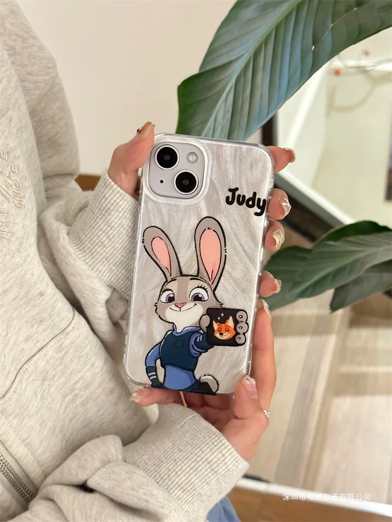 Para Zootopia funda de teléfono Nick Judy funda de teléfono para iPhone 17,17Pro Max, 17Pro cubierta transparente regalo de Navidad
