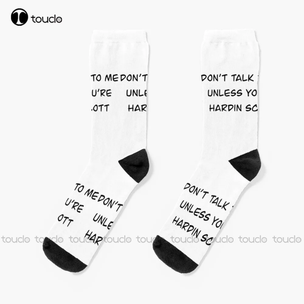 

Don’T Talk To Me Unless You’Re Hardin Scott Socks Long Socks For Men Personalized Custom Unisex Adult Teen Youth Socks Colorful