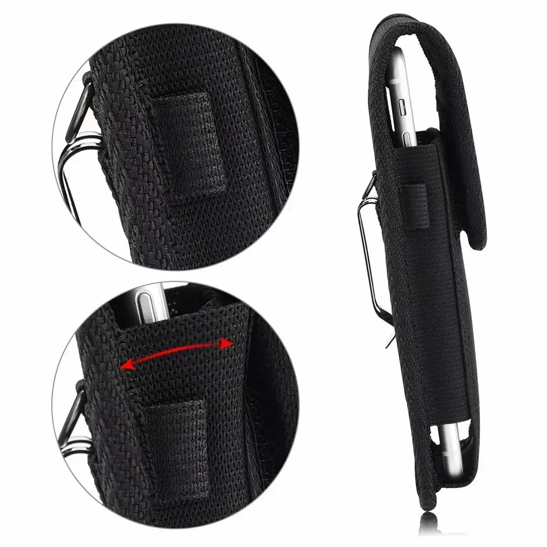 Tactical Cell Phone Pouch Holster with Free D Shaped Buckle Protable Wallet Card Waist Pack Outdoor Carrying Case Sports Nylon