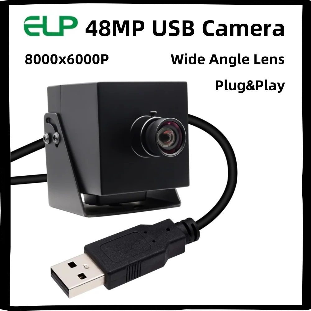 SVPRO 48MP Ultra HD USB Camera 8000x6000 4K 8K Mini Lightburn Camera Wide Angle Lens USB Webcam for Computer Laptop