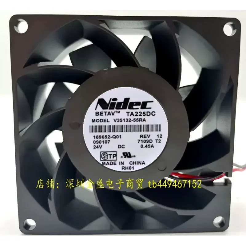 for Nidec V35132-55RA 8038 24V 0.45A 8CM Large Air Volume Inverter Cooling Fan