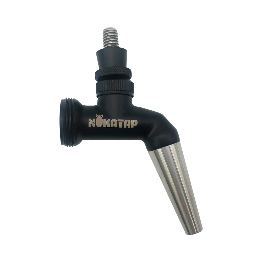 Kegland NUKATAP stainless steel- Black - homebrew Draft Beer tap brewing faucet -Stealth Bomber-  (free plastic handle included)