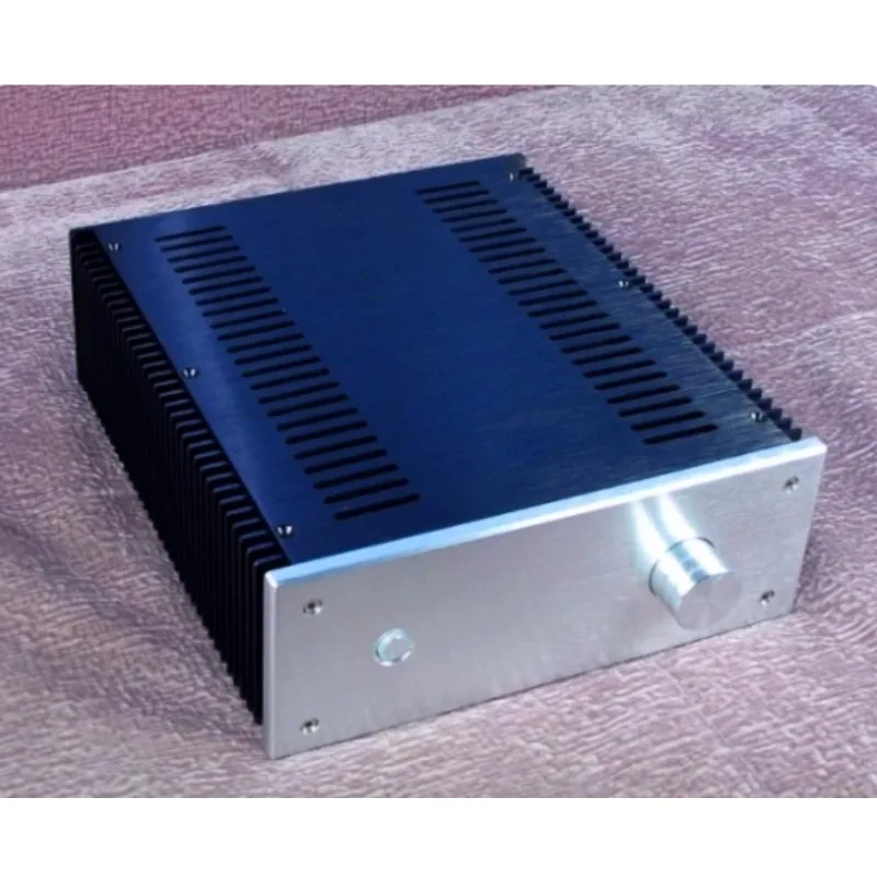 All Aluminum 10W 1969 Power Amplifier Enclosure, Compact Armor Style Amp Chassis with Dual Side Heat Radiators