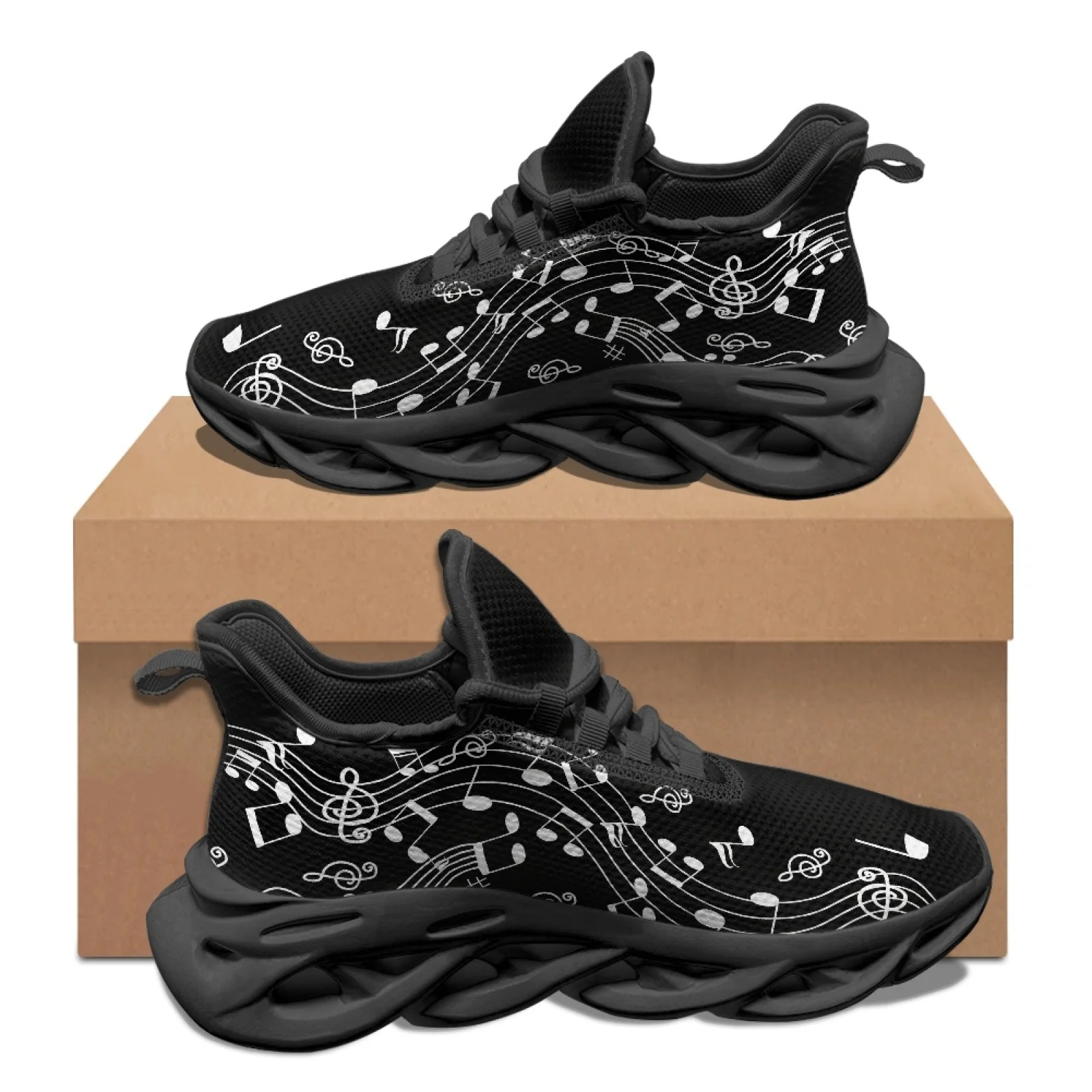 PENSTROLL Music notes Athletic Footwear Athletic Shoes for Men Non Slip Running Shoes