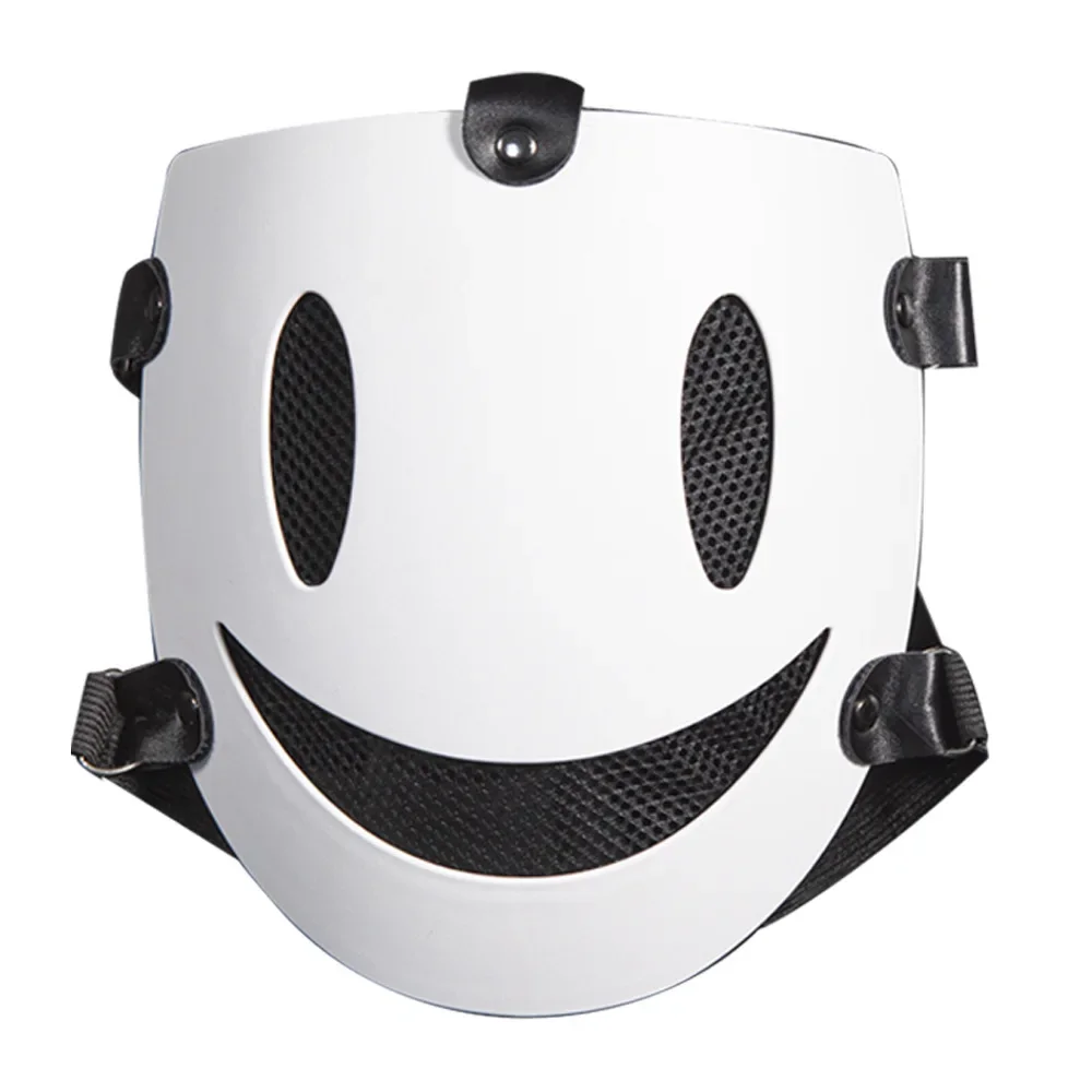 High-Rise Invasion Mask Halloween Masked Killer Cosplay Props White Smile Mask Japanese Anime Tenkuu Shinpan Control Masques