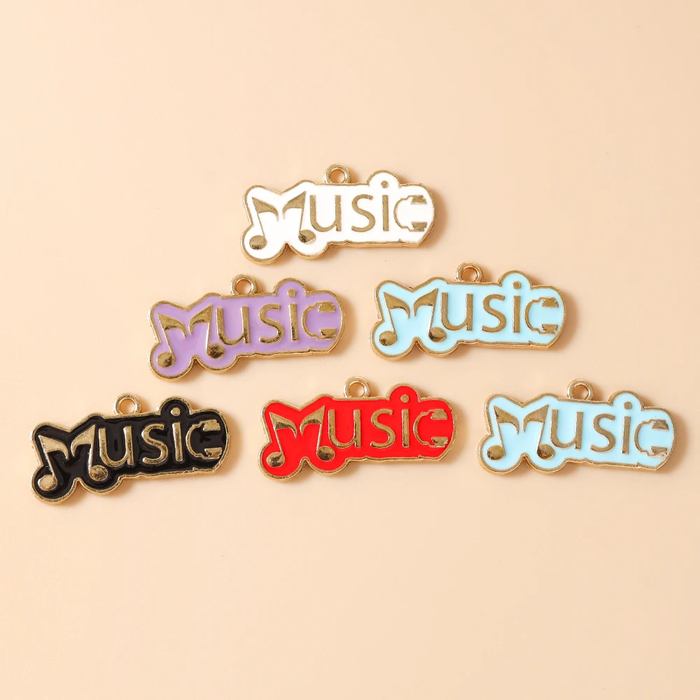 Leslie 10 Stück 13*28mm Emaille-Anhänger mit Motiven von Musik, Radio, Grammophon und Kassetten für DIY-Schmuckherstellung wie Ohrringe und Halsketten – Detail 5